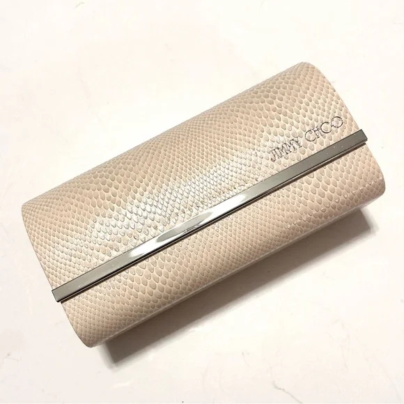 Jimmy Choo Cream Eyewear Case Jimmy Choo | Accessories | Jimmy Choo Offwhite Cream  main image 4